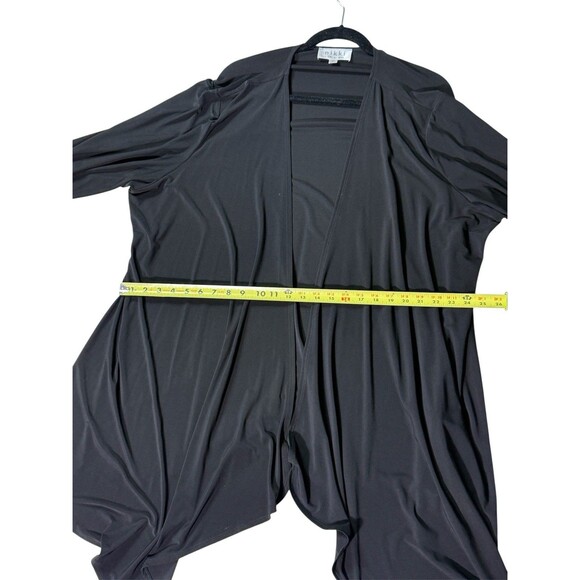 Nikki by Nikki Poulos Open Front Cardigan Stretch Long Sleeve Black Sz 3X - Picture 8 of 13